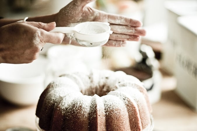 Vegan Meyer Lemon Coconut Bundt Cake...SO easy and delicious! Make this in one bowl, and pour | www.feastingathome.com