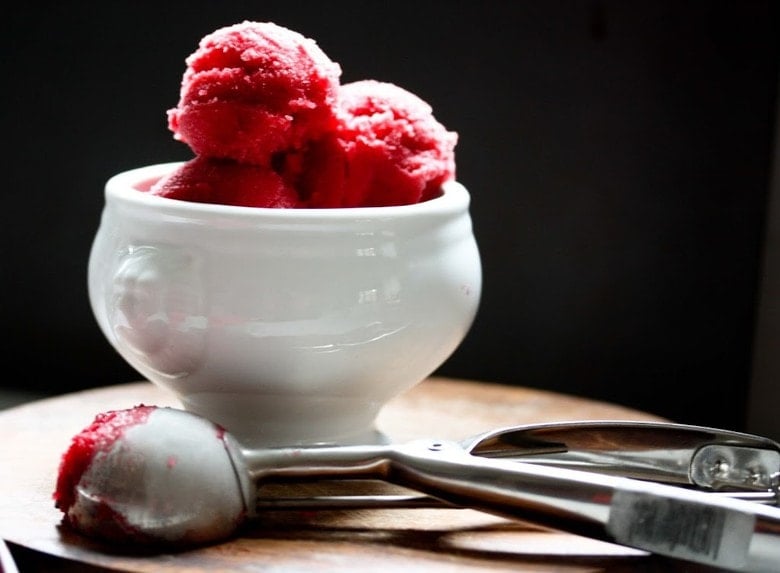 Yummy Blood Orange Sorbet | www.feastingathome.com