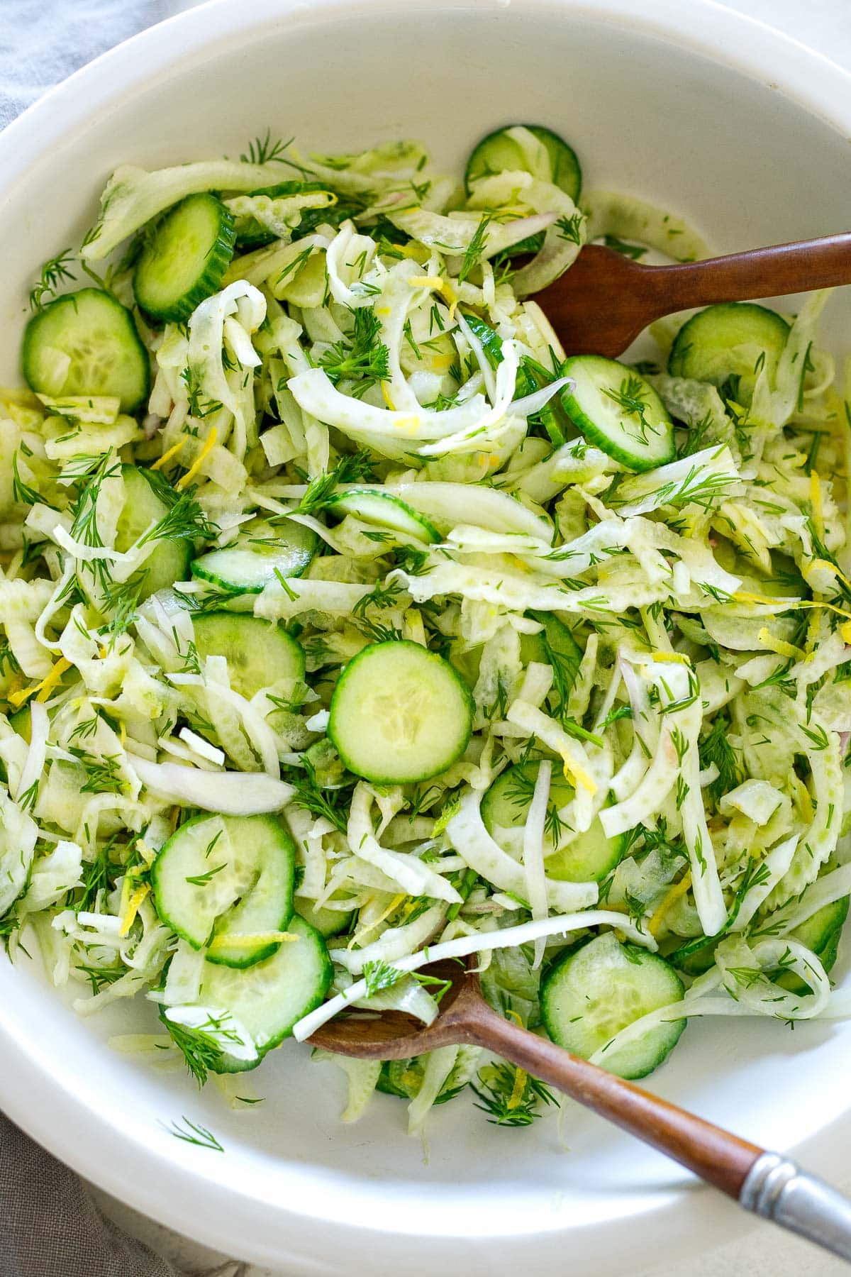the best fennel salad in a bowl.