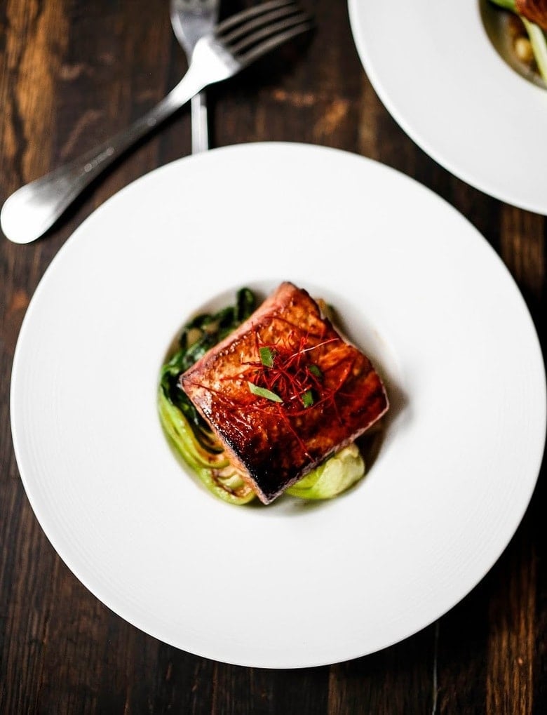 This Szechuan, tea-smoked, five-spice salmon is smoked on the stovetop using a wok! A fun Chinese technique you will fall in love with!