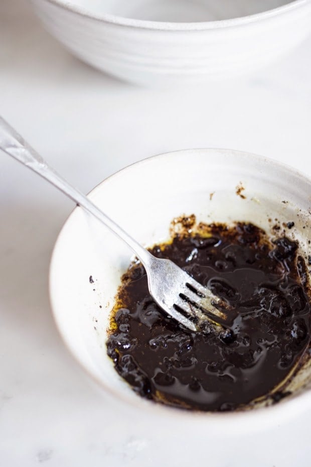 black garlic vinaigrette