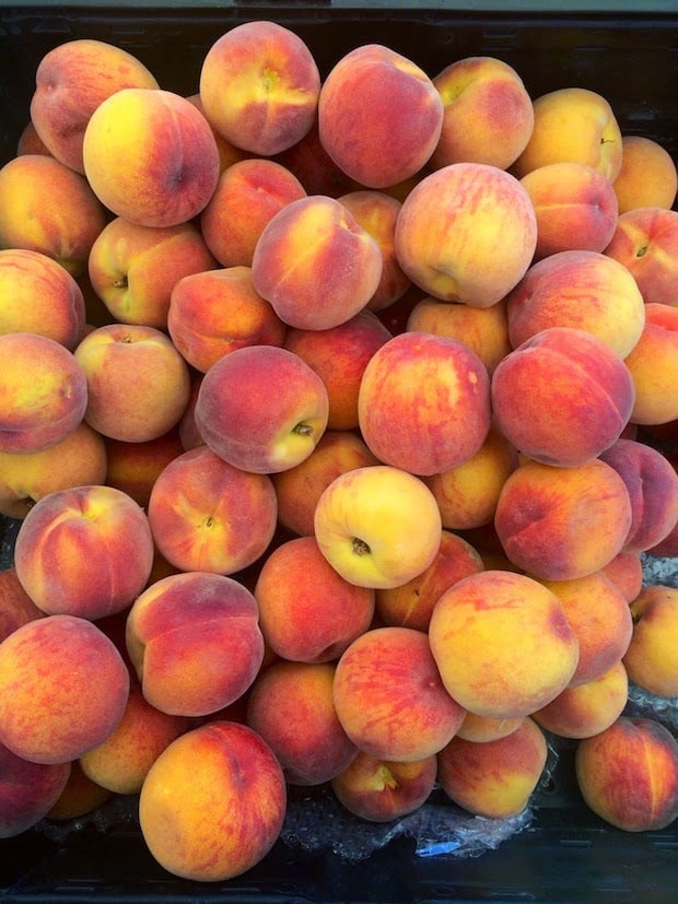 Simple Refreshing Peach Sangria ...a delicious summer drink made with white wine and Elder flower liquor (or syrup) that can be made ahead. Perfect for a crowd! #peachsangria #peach #sangria | www.feastingathome.com