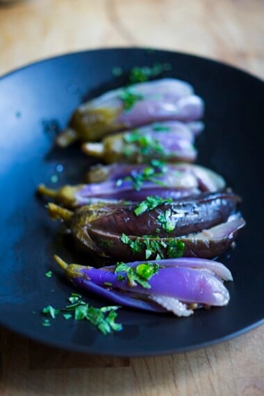Moroccan Pickled Eggplant | www.feastingathome.com