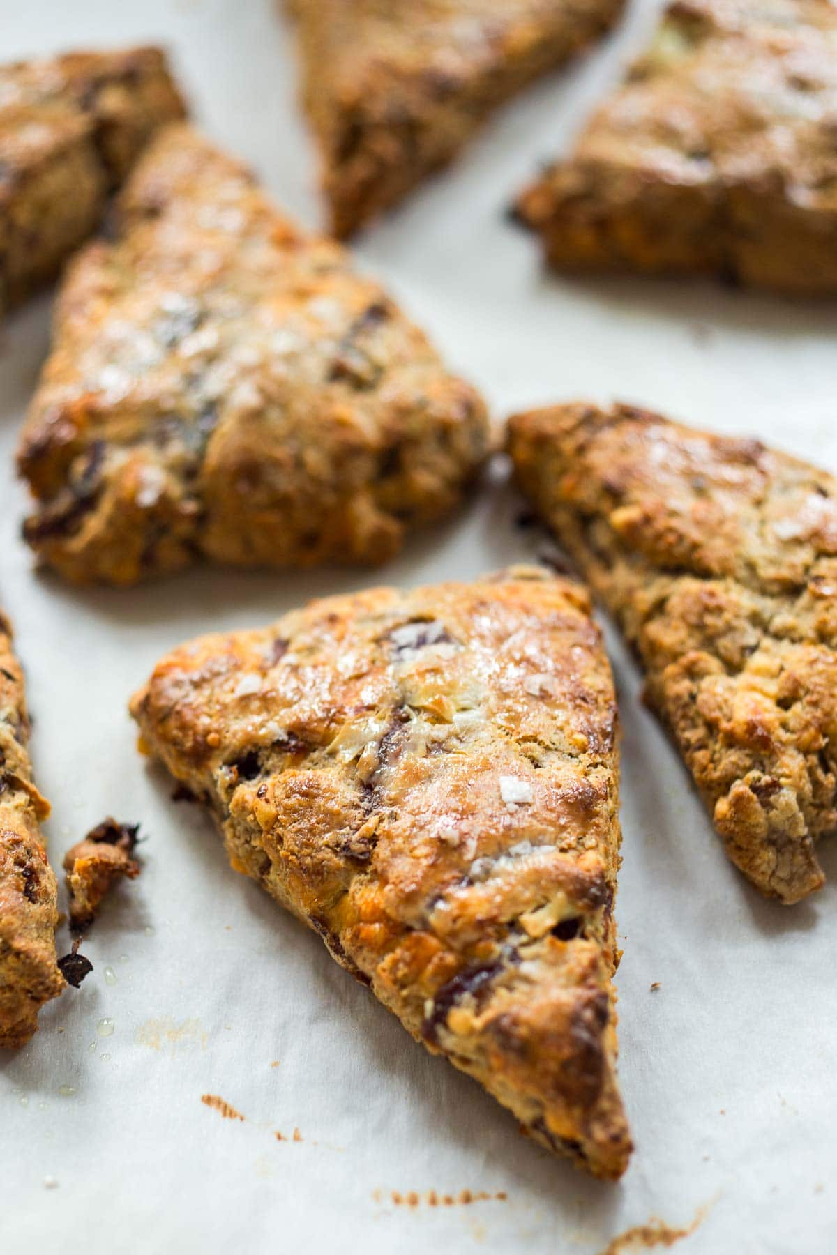Smokey Cheddar Scones with Rye, Caraway & Caramelized Onions | www.feastingathome.com Savory Scones right out of the oven.