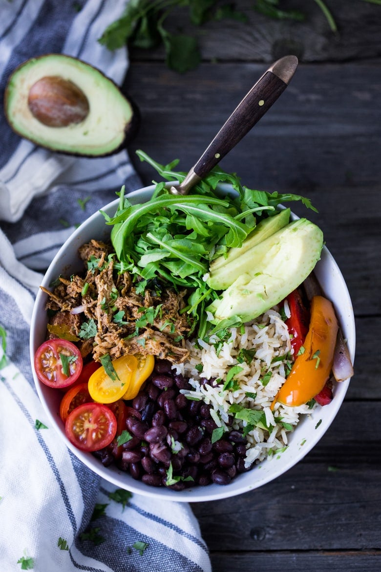 Chicken Carnitas Burrito Bowls