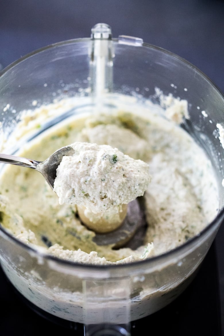 Tofu Ricotta - a vegan, nut-free, low calorie alternative to ricotta cheese, perfect for lasagna, cannelloni, and other baked dishes! #vegancheese #tofuricotta #veganricotta | www.feastingathome.com