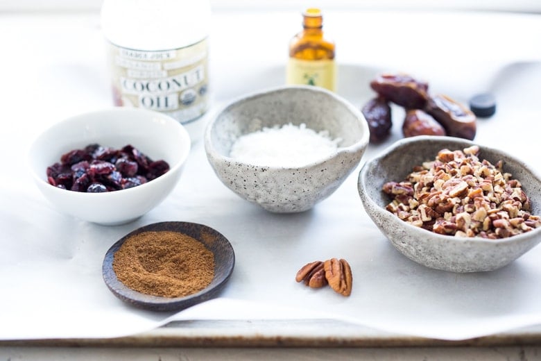 ingredients in energy balls. 