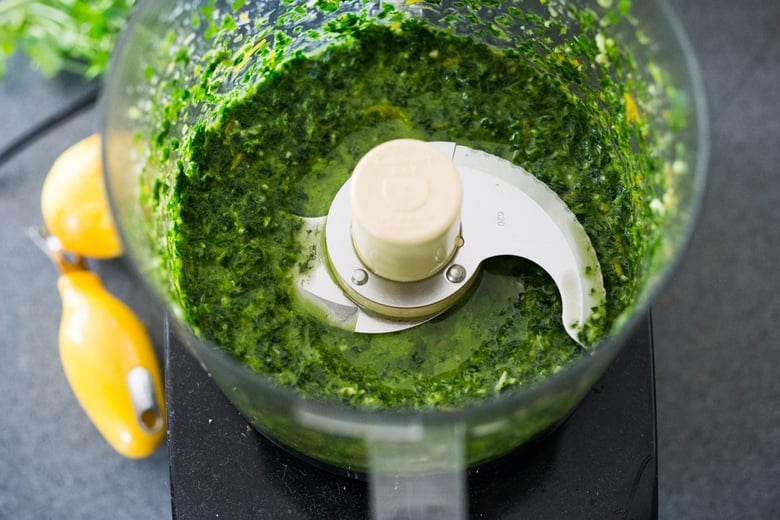Gremolata in a food processor