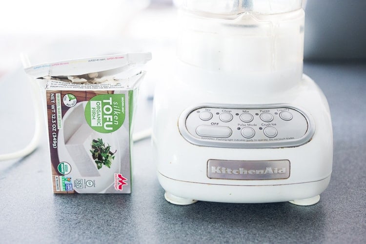 making vegan ranch dressing in 5 minutes with silken tofu. 