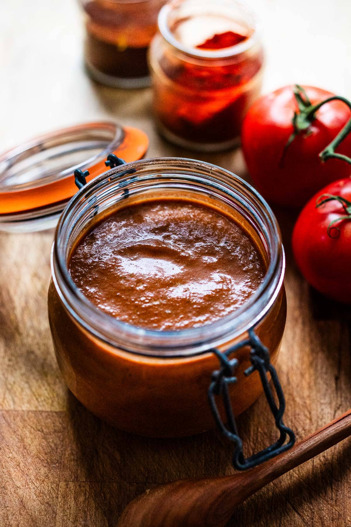 A quick, easy Enchilada Sauce Recipe using basic pantry ingredients and a blender. With no cooking required, this sauce comes together in five minutes flat!