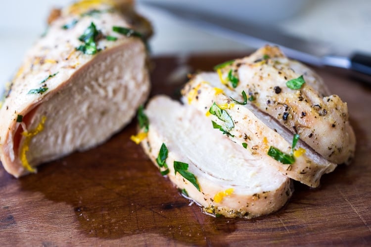 Baked Chicken Breast- the formula for the easiest, best, fastest, most flavorful, juiciest chicken breast every single time! Healthy and easy, this takes just 10 minutes of hands on time! #chickenbreast #bakedchicken #easychicken #chickenrecipes #roastedchicken #chickenmarinade, #healthychicken