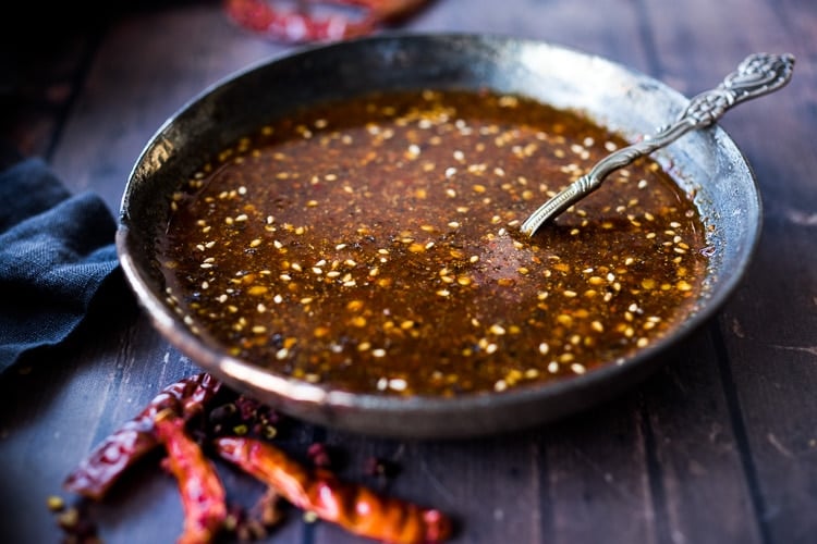 Authentic Szechuan Sauce! Use as easy delicious stir-fry sauce or flavorful marinade - preservative-free, msg free, gluten-free adaptable, vegan and full of amazing flavor! Can be made in 5 minutes! #stirfrysauce #szechuan #sauce #stirfry #chinese #recipe #marinade #szechuansauce #szechuanrecipe