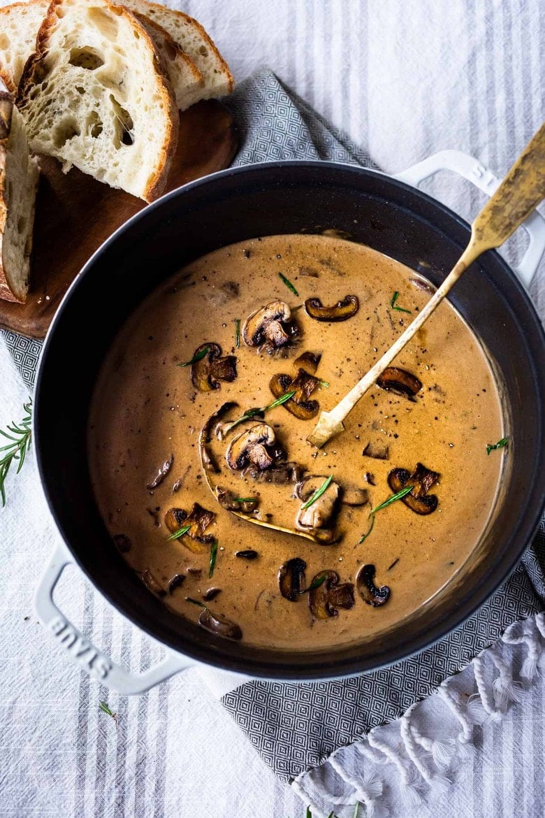 Our Best Fall Recipes! You'll love this selection of cozy Comfort Food Recipes - perfect for causal gatherings, special dinners, or the on-the-holiday table! | Creamy Mushroom Soup