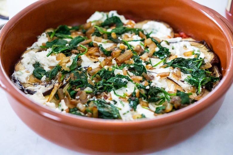 layer the eggplant lasagna.