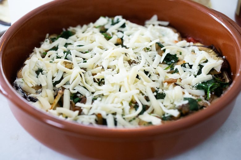 layer the eggplant lasagna.