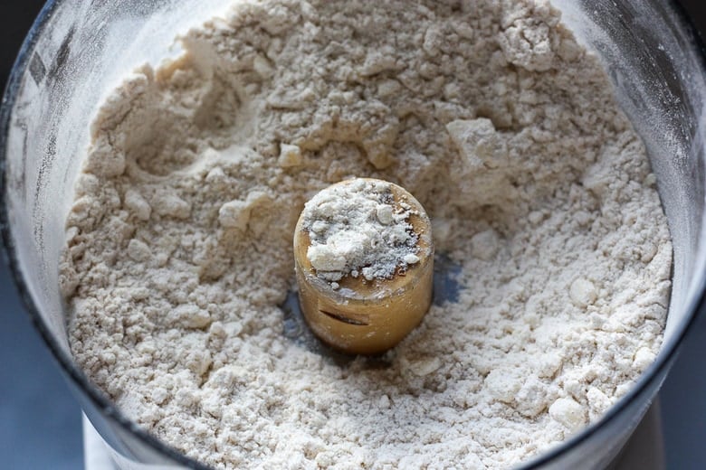 galette dough recipe flour and butter pulsed in food processor.