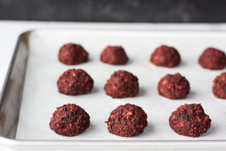 baked beet balls