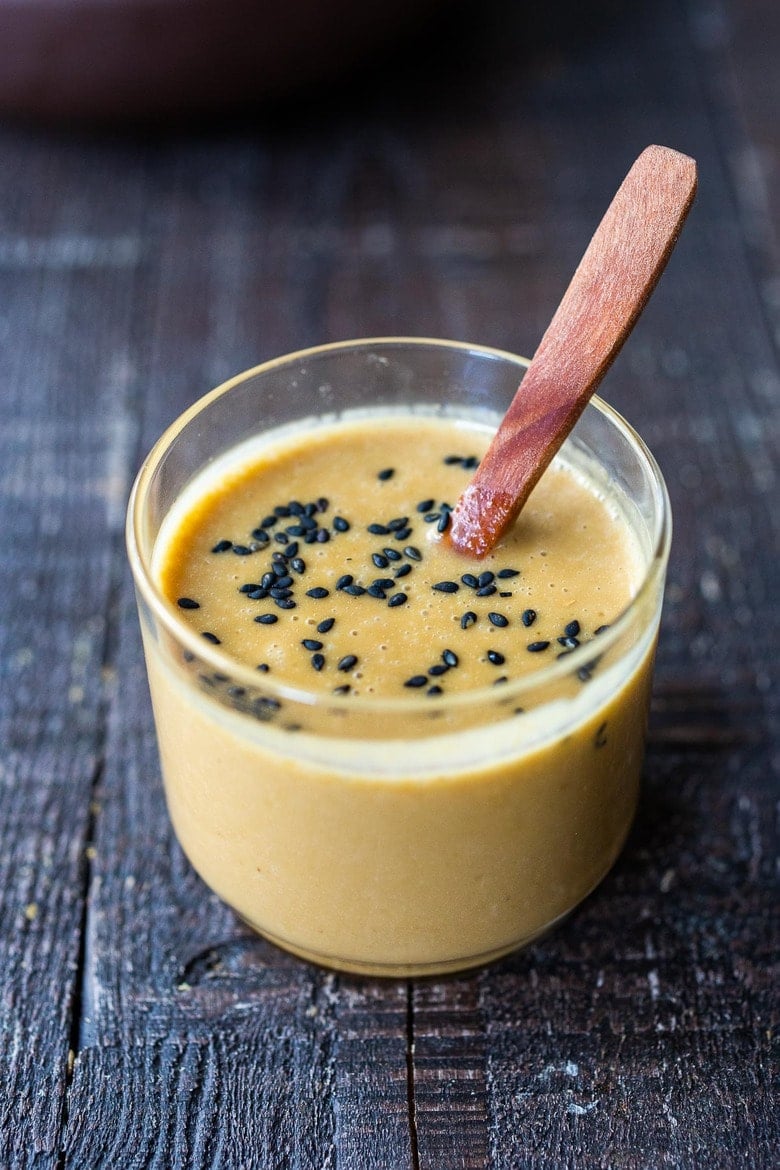 What you'll love about this miso salad dressing, is how perfectly balanced the flavors are! Easy to make, simple ingredeints, it keeps for a week!