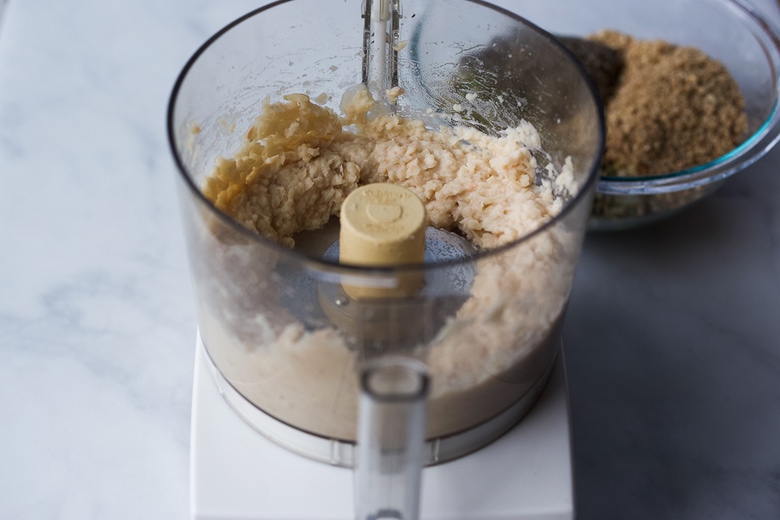 processing beans until creamy