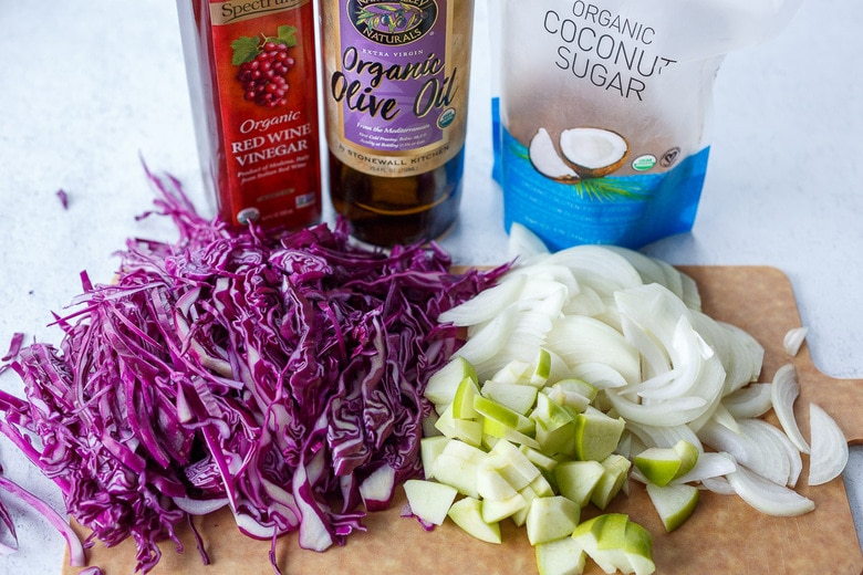 chopped ingredients in slaw