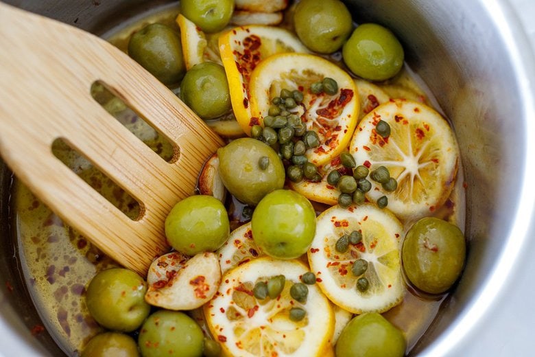 marinating the lemons