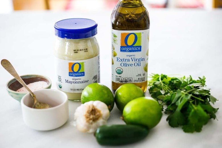 ingredients in the cilcantro lime dressing