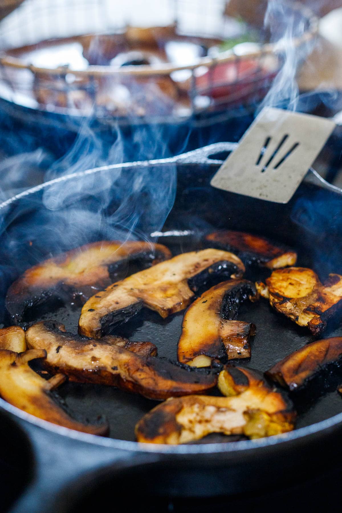 sautéing mushrooms