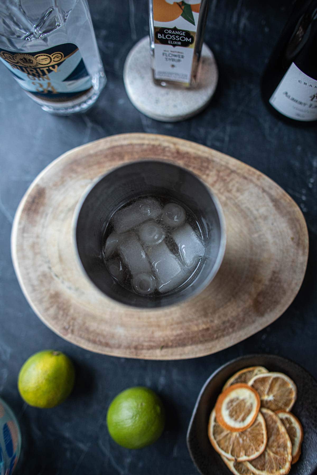shaking the orange blossom cocktail