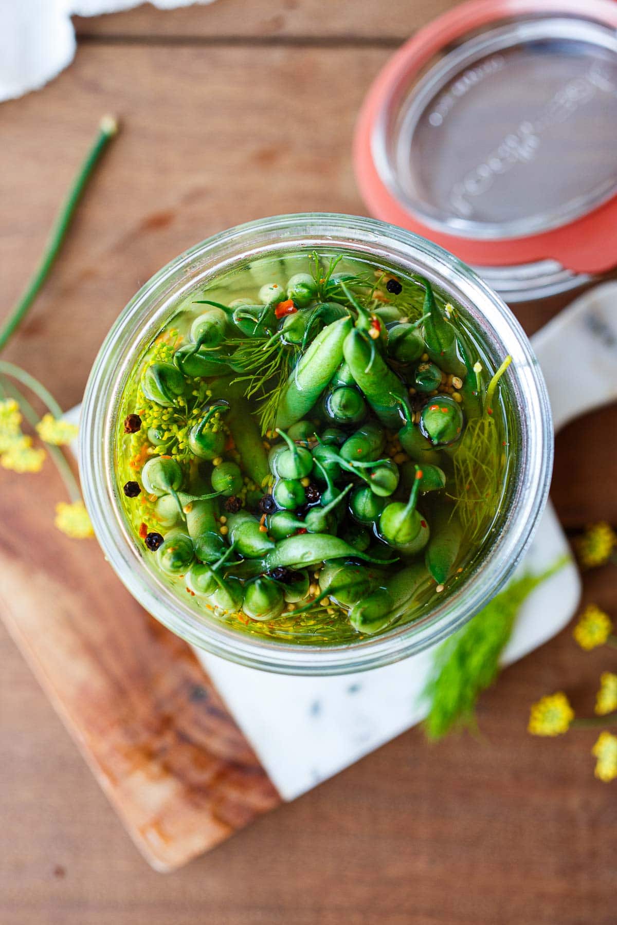 How to make Dilly Beans! This dilly beans recipe is quick and easy to make and full of tangy dill and garlic flavor. Crisp and fresh pickled green beans are a tasty way to preserve them and make for a beautiful gift.
