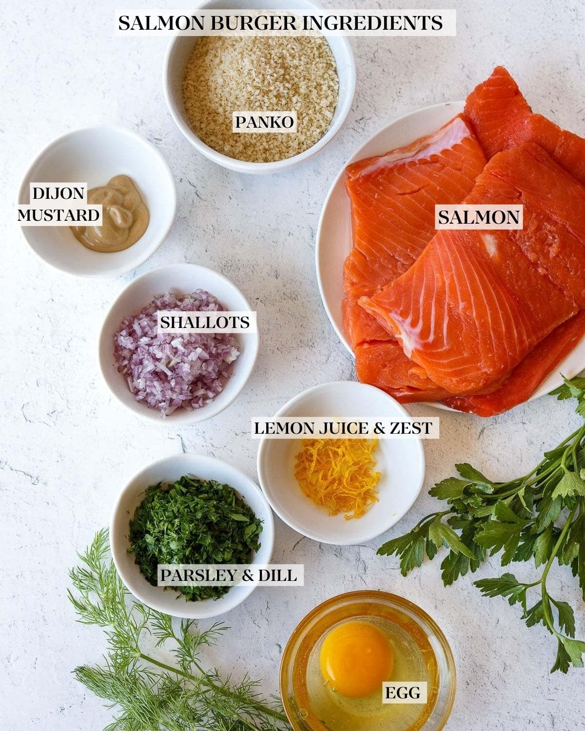 salmon burger ingredients!