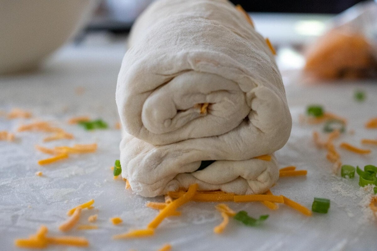 jalapeno cheddar cheese bread formed into "s" shape.