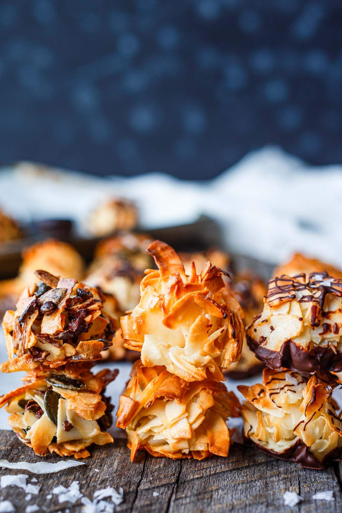 Tender, delicious Coconut Macaroons made with wide coconut chips are the perfect combo of crunchy and chewy. Gluten-free.