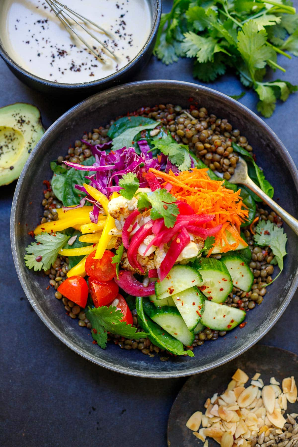 a nourishing vegan lentil bowl. 