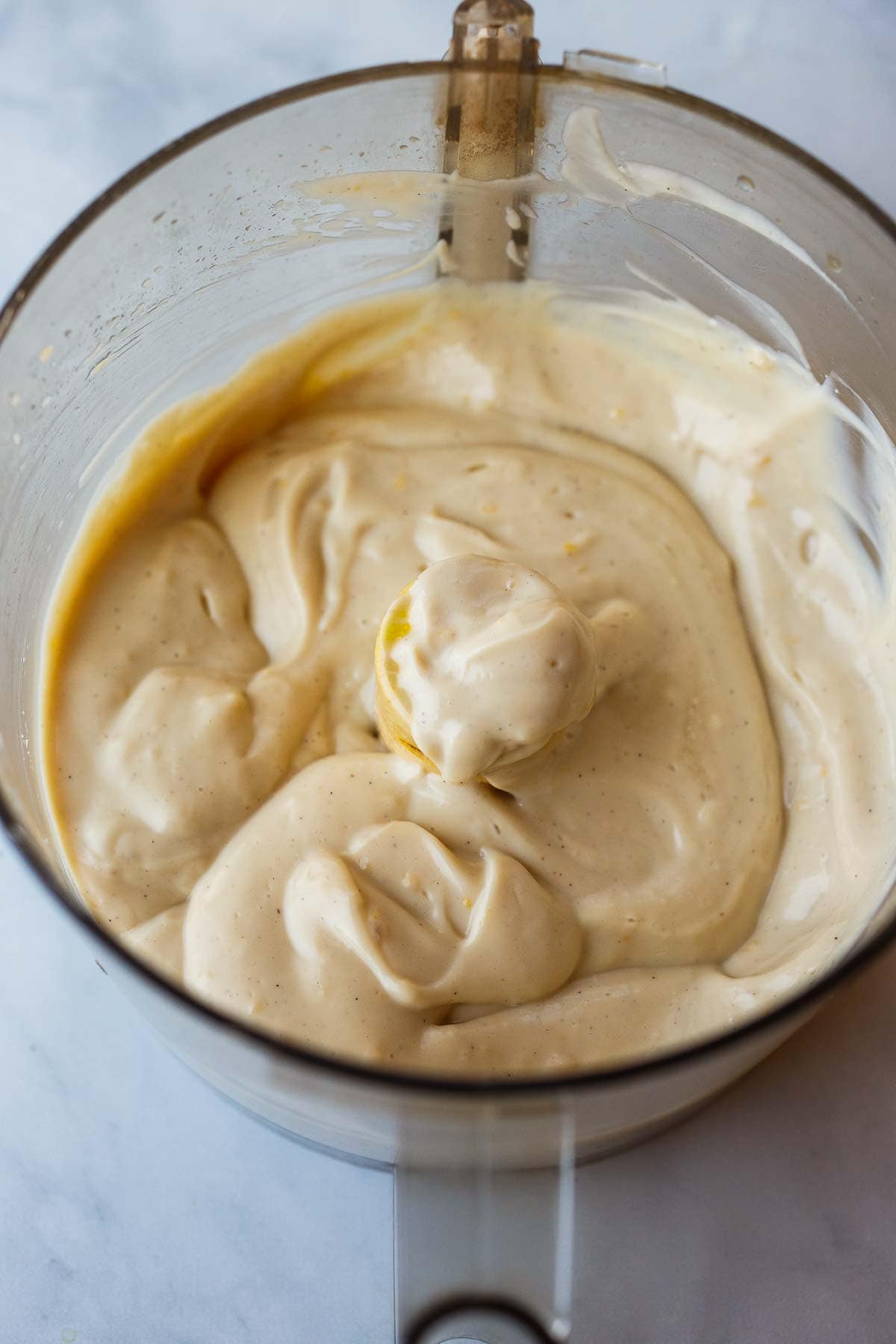 silken tofu vegan tart filling blended smooth in food processor.