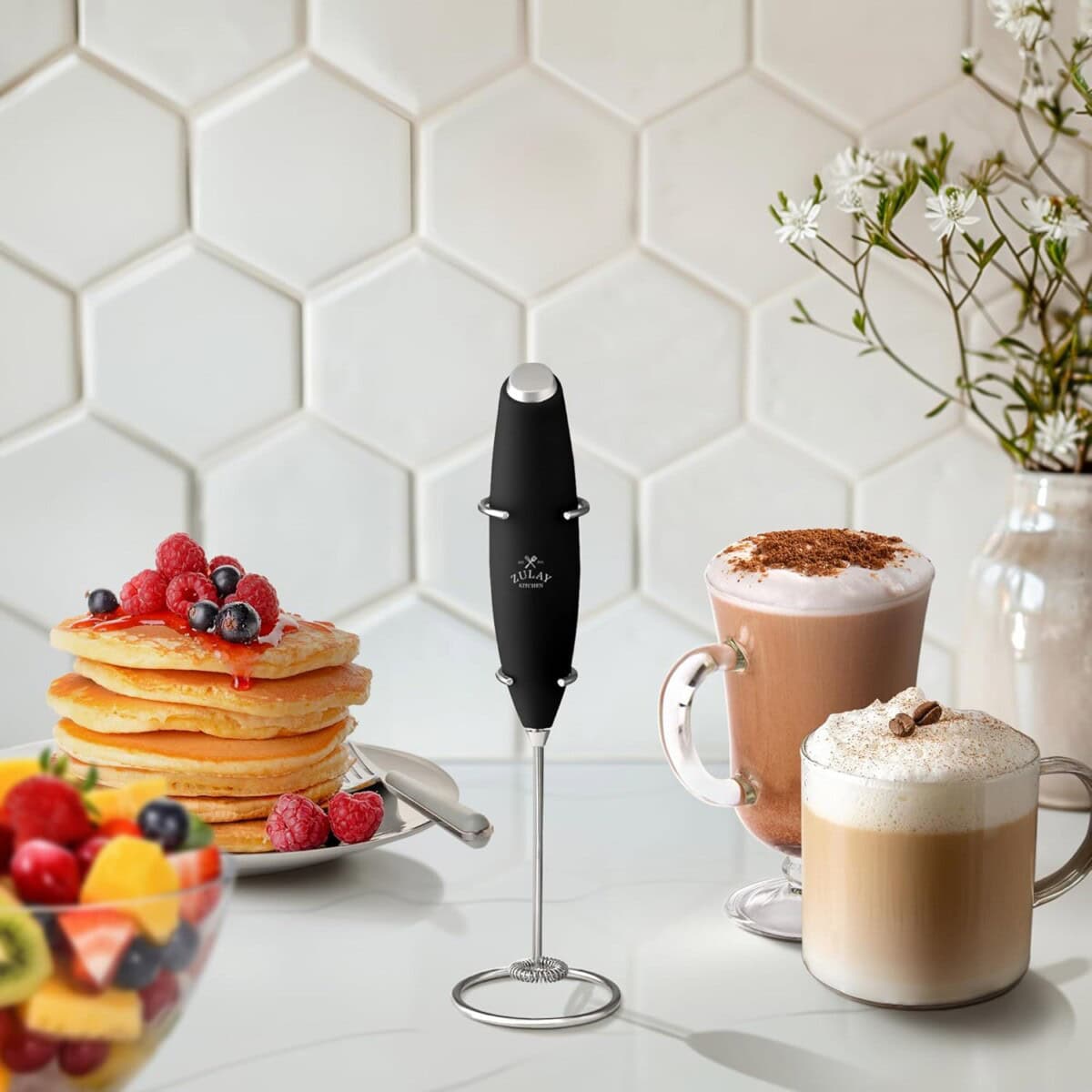 Best Kitchen gifts and stocking stuffer ideas for chefs and home cooks: handheld milk frother.