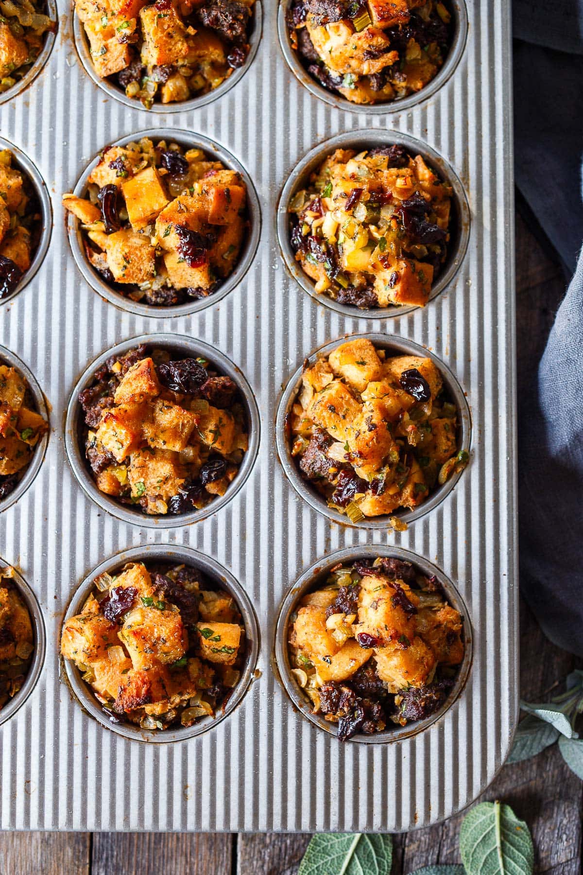 Savory Stuffing Muffinsin a muffin tin. delicious!