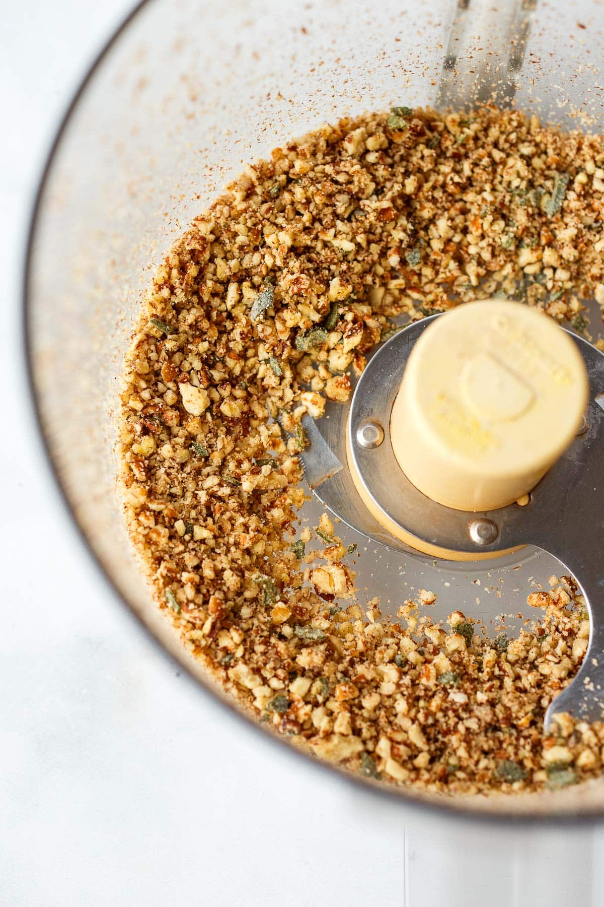 pecan sage crumble in food processor.