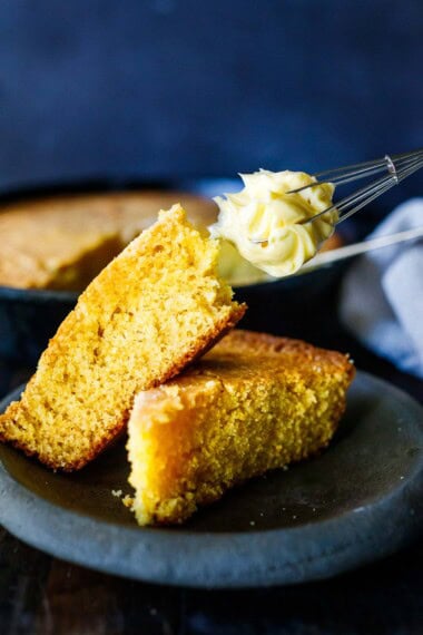 classic cornbread recipe with honey butter.