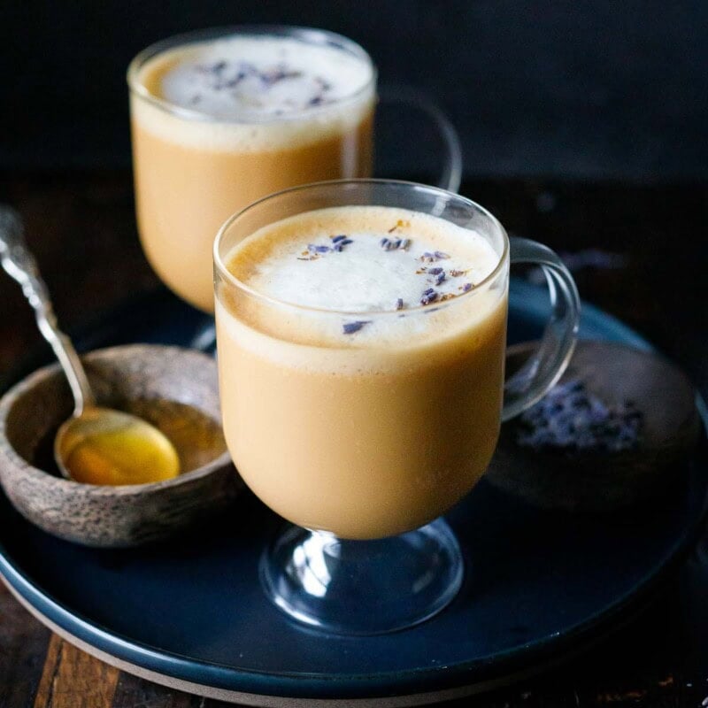 A London Fog latte is a cozy drink made with Earl Grey tea, steamed milk, and vanilla, often topped with a light froth. It's named after the city of London and is known for its soothing bergamot and lavender flavors.