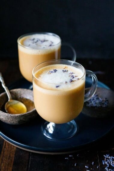 A London Fog latte is a cozy drink made with Earl Grey tea, steamed milk, and vanilla, often topped with a light froth. It's named after the city of London and is known for its soothing bergamot and lavender flavors.