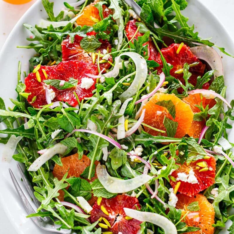 fennel orange salad with citrus vinaigrette