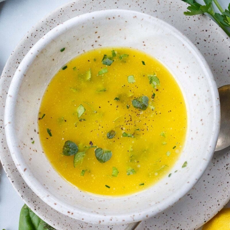 Bright and tangy, this Lemon Butter Sauce will elevate your meal! Delicious on fish, pasta, salmon, lobster, chicken, and vegetables! Easy to make with simple ingredients.
