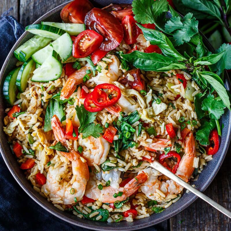 Thai Fried Rice, known as "Khao Pad," is a flavorful and aromatic dish made with fragrant jasmine rice, tender shrimp, and a savory, umami-packed sauce. Quick and customizable, it's a perfect weeknight meal.